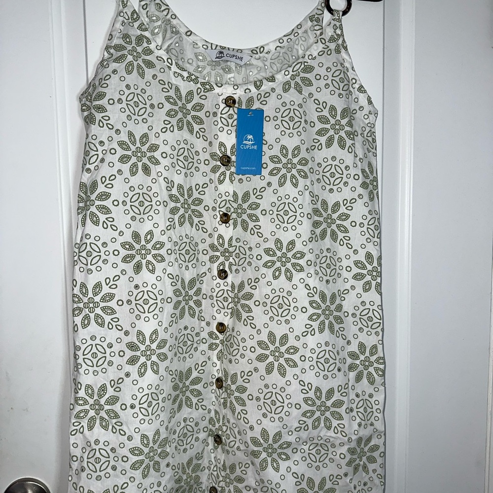 Cupshe Floral Button-Front Sundress – Size Medium
